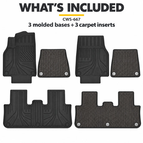 U-Guard Floor Mats with Carpet Inserts for Tesla Model Y RWD 2026-2027
