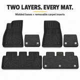 U-Guard Floor Mats with Carpet Inserts for Tesla Model 3 2019-2022