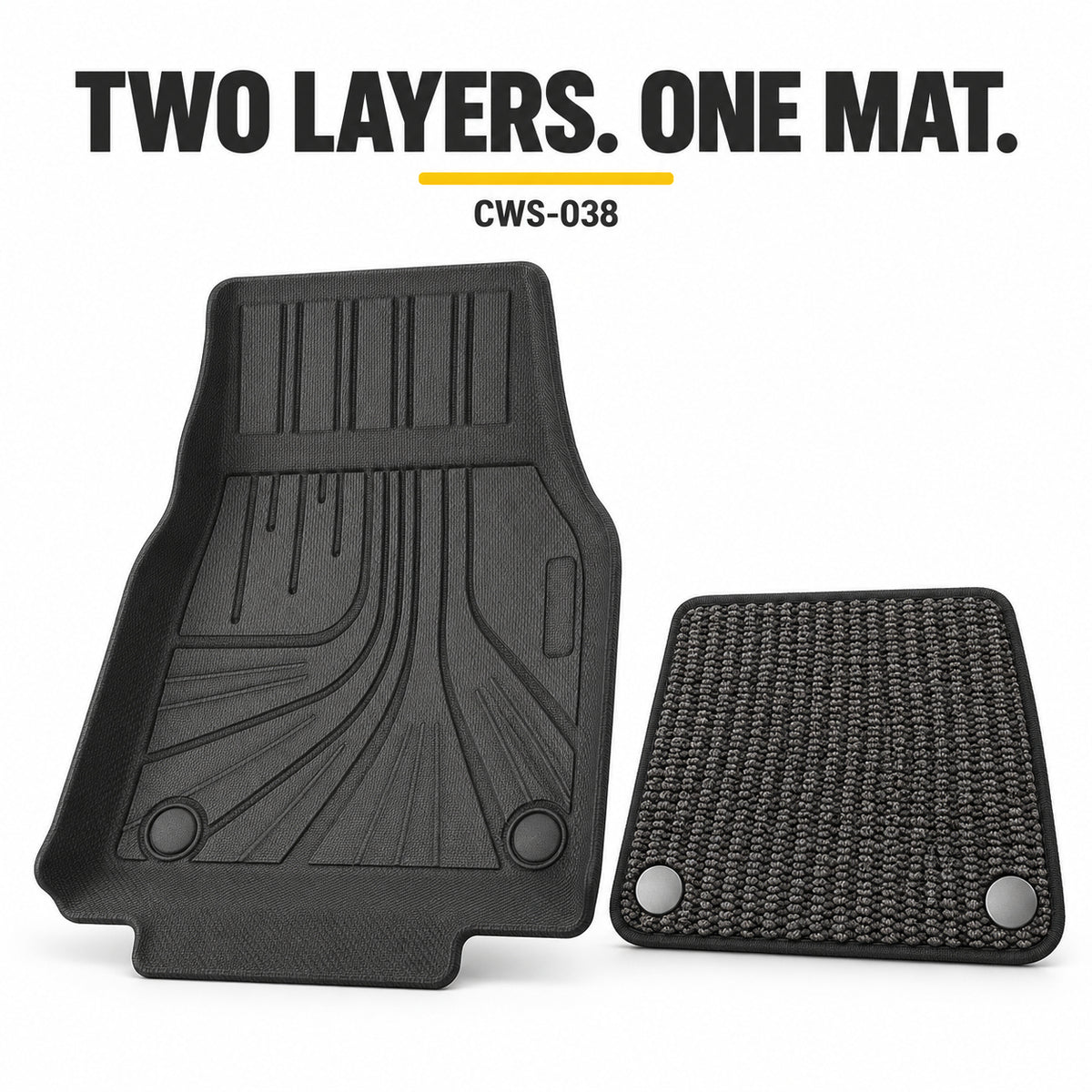U-Guard Floor Mats with Carpet Inserts for Tesla Model Y 2021-2024