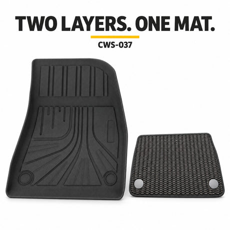 U-Guard Floor Mats with Carpet Inserts for Tesla Model 3 2024-2027