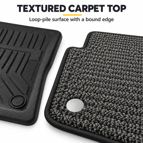 U-Guard Floor Mats with Carpet Inserts for Tesla Model 3 2019-2022