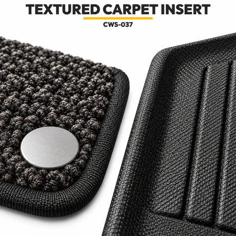 U-Guard Floor Mats with Carpet Inserts for Tesla Model 3 2024-2027