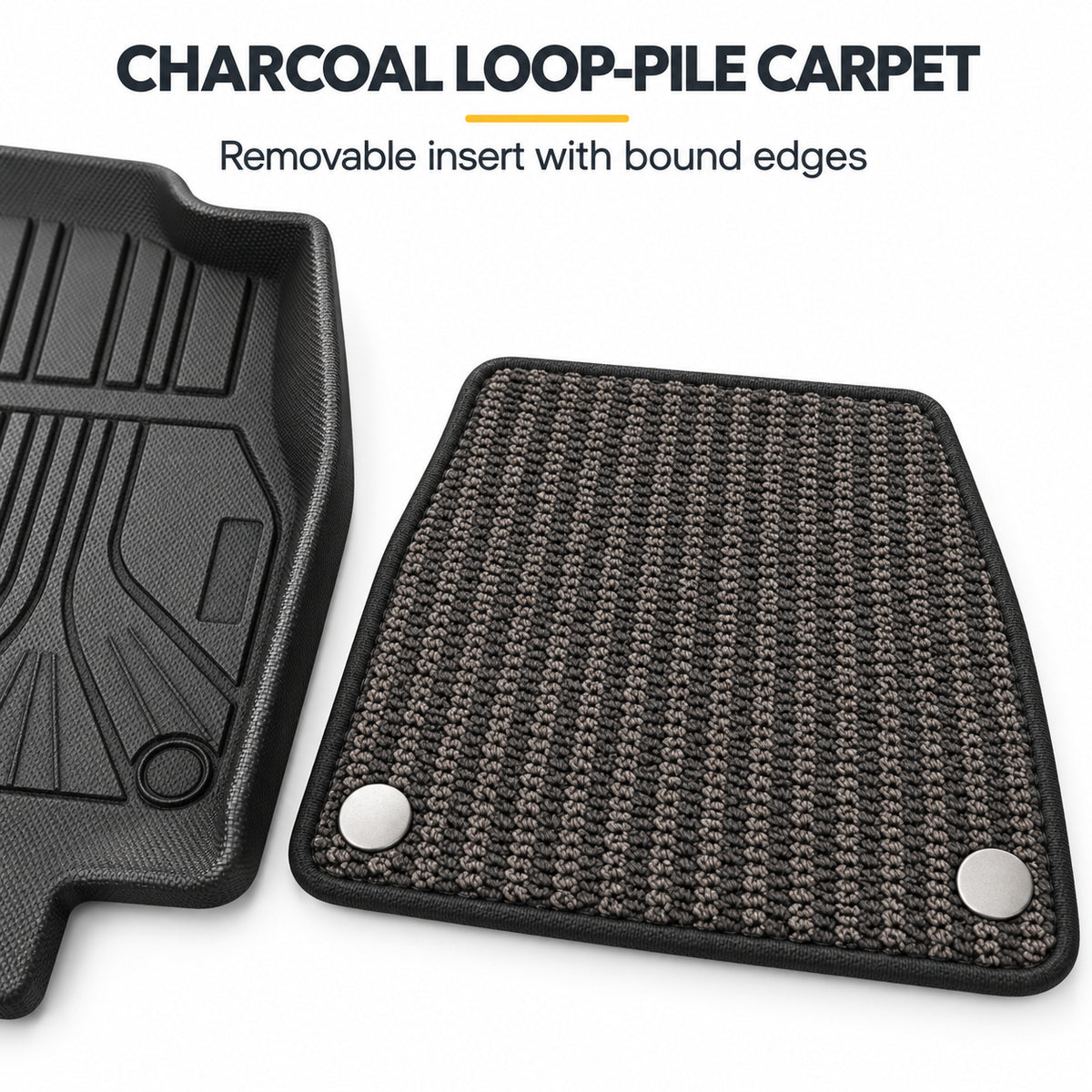 U-Guard Floor Mats with Carpet Inserts for Tesla Model Y 2025-2027