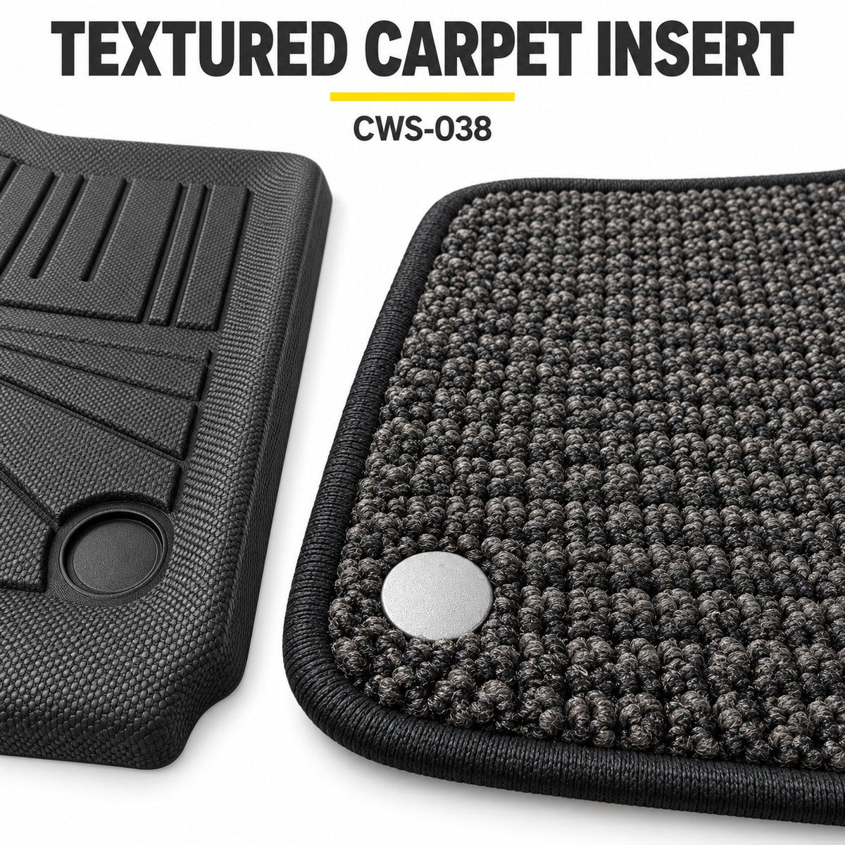 U-Guard Floor Mats with Carpet Inserts for Tesla Model Y 2021-2024