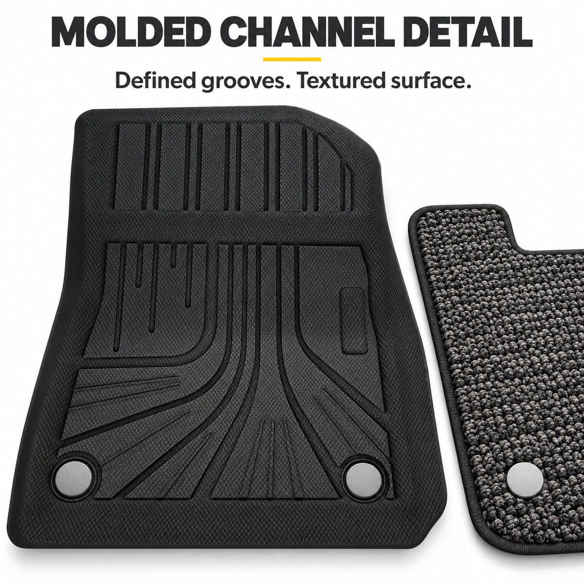U-Guard Floor Mats with Carpet Inserts for Tesla Model 3 2019-2022