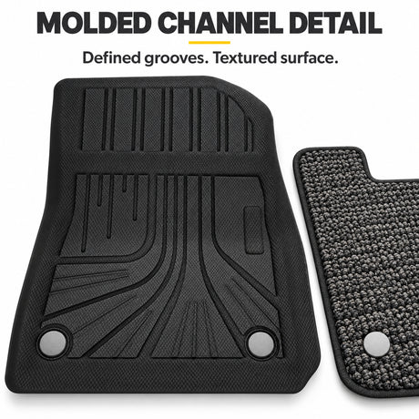 U-Guard Floor Mats with Carpet Inserts for Tesla Model 3 2019-2022