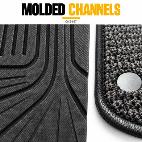 U-Guard Floor Mats with Carpet Inserts for Tesla Model Y RWD 2026-2027