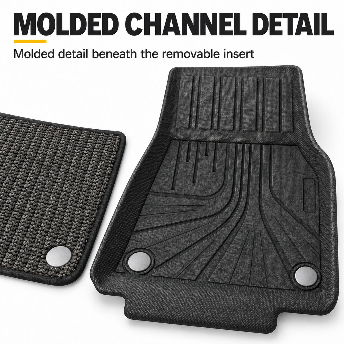 U-Guard Floor Mats with Carpet Inserts for Tesla Model Y 2021-2024
