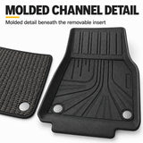 U-Guard Floor Mats with Carpet Inserts for Tesla Model Y 2021-2024