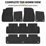 U-Guard Floor Mats with Carpet Inserts for Tesla Model 3 2019-2022