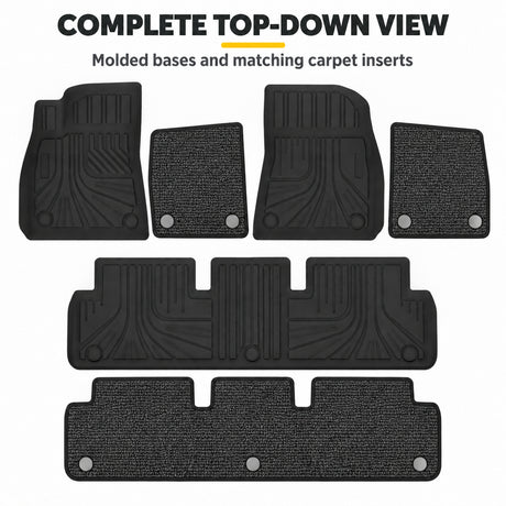 U-Guard Floor Mats with Carpet Inserts for Tesla Model 3 2019-2022