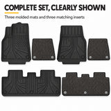 U-Guard Floor Mats with Carpet Inserts for Tesla Model Y 2021-2024