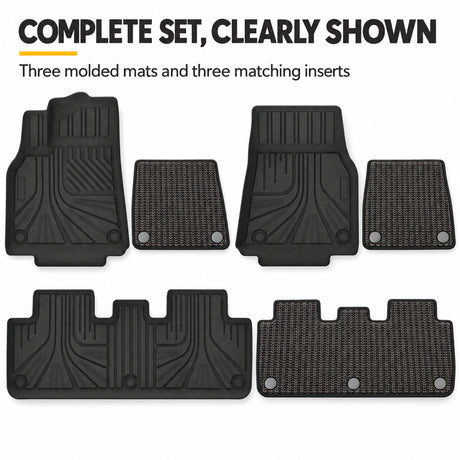 U-Guard Floor Mats with Carpet Inserts for Tesla Model Y 2021-2024