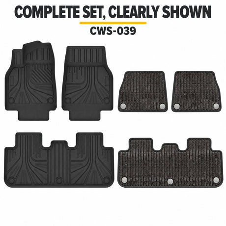 U-Guard Floor Mats with Carpet Inserts for Tesla Model Y 2025-2027