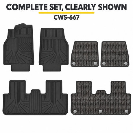 U-Guard Floor Mats with Carpet Inserts for Tesla Model Y RWD 2026-2027