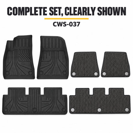 U-Guard Floor Mats with Carpet Inserts for Tesla Model 3 2024-2027