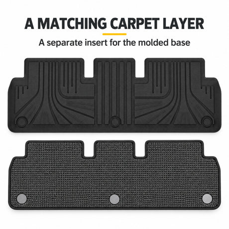 U-Guard Floor Mats with Carpet Inserts for Tesla Model 3 2019-2022
