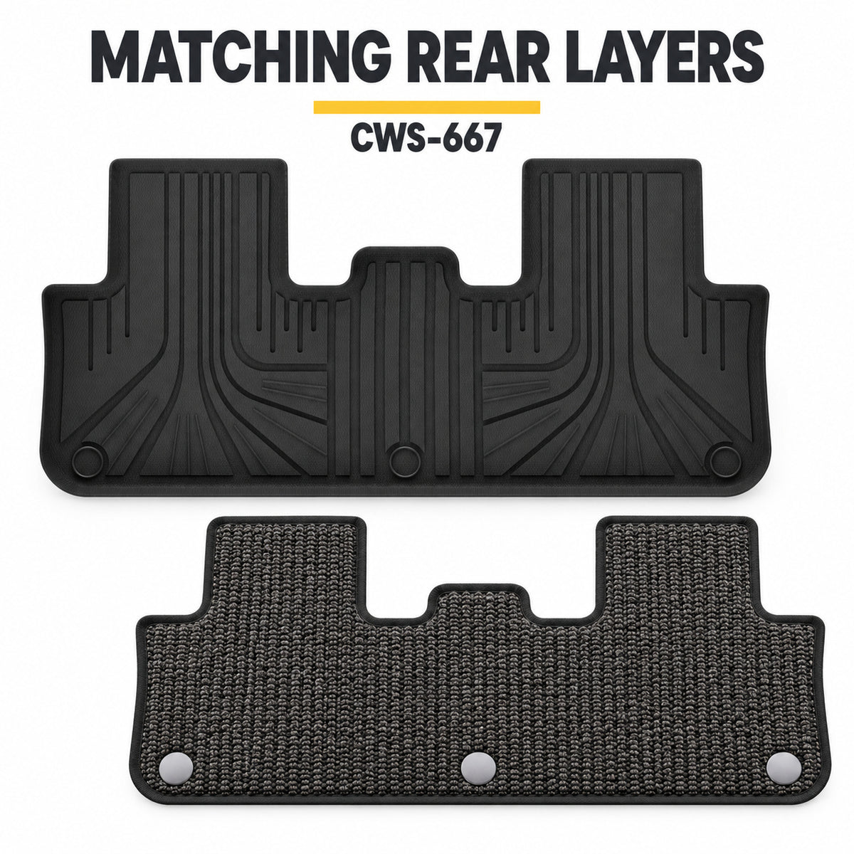 U-Guard Floor Mats with Carpet Inserts for Tesla Model Y RWD 2026-2027