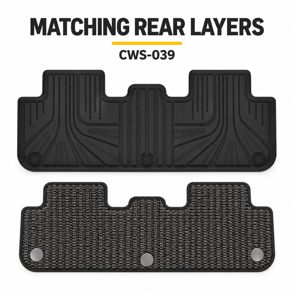 U-Guard Floor Mats with Carpet Inserts for Tesla Model Y 2025-2027