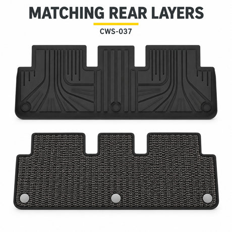 U-Guard Floor Mats with Carpet Inserts for Tesla Model 3 2024-2027