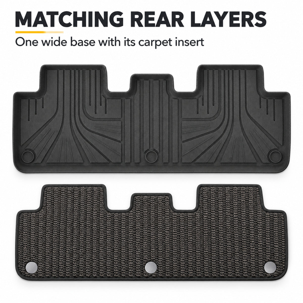U-Guard Floor Mats with Carpet Inserts for Tesla Model Y 2021-2024