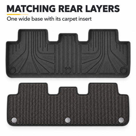 U-Guard Floor Mats with Carpet Inserts for Tesla Model Y 2021-2024