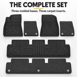 U-Guard Floor Mats with Carpet Inserts for Tesla Model 3 2019-2022