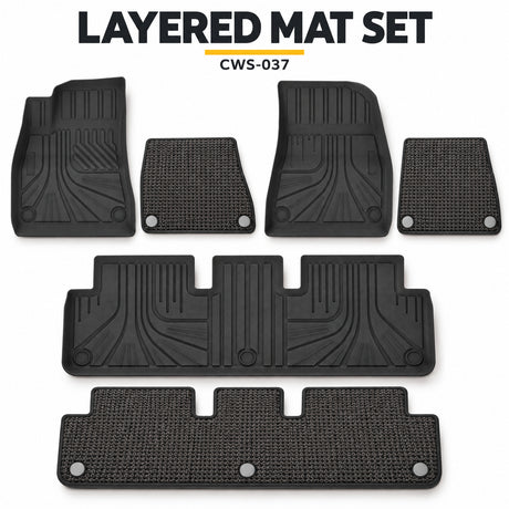 U-Guard Floor Mats with Carpet Inserts for Tesla Model 3 2024-2027