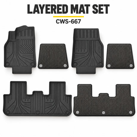 U-Guard Floor Mats with Carpet Inserts for Tesla Model Y RWD 2026-2027