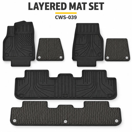 U-Guard Floor Mats with Carpet Inserts for Tesla Model Y 2025-2027