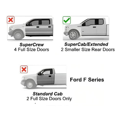 U-Guard 4.25 in. Premium Oval Side Steps | SPN-2213BK | for 2015-2023 Ford F150 Super Cab | 2017-2023 F250/350/450 Super Duty Super Cab