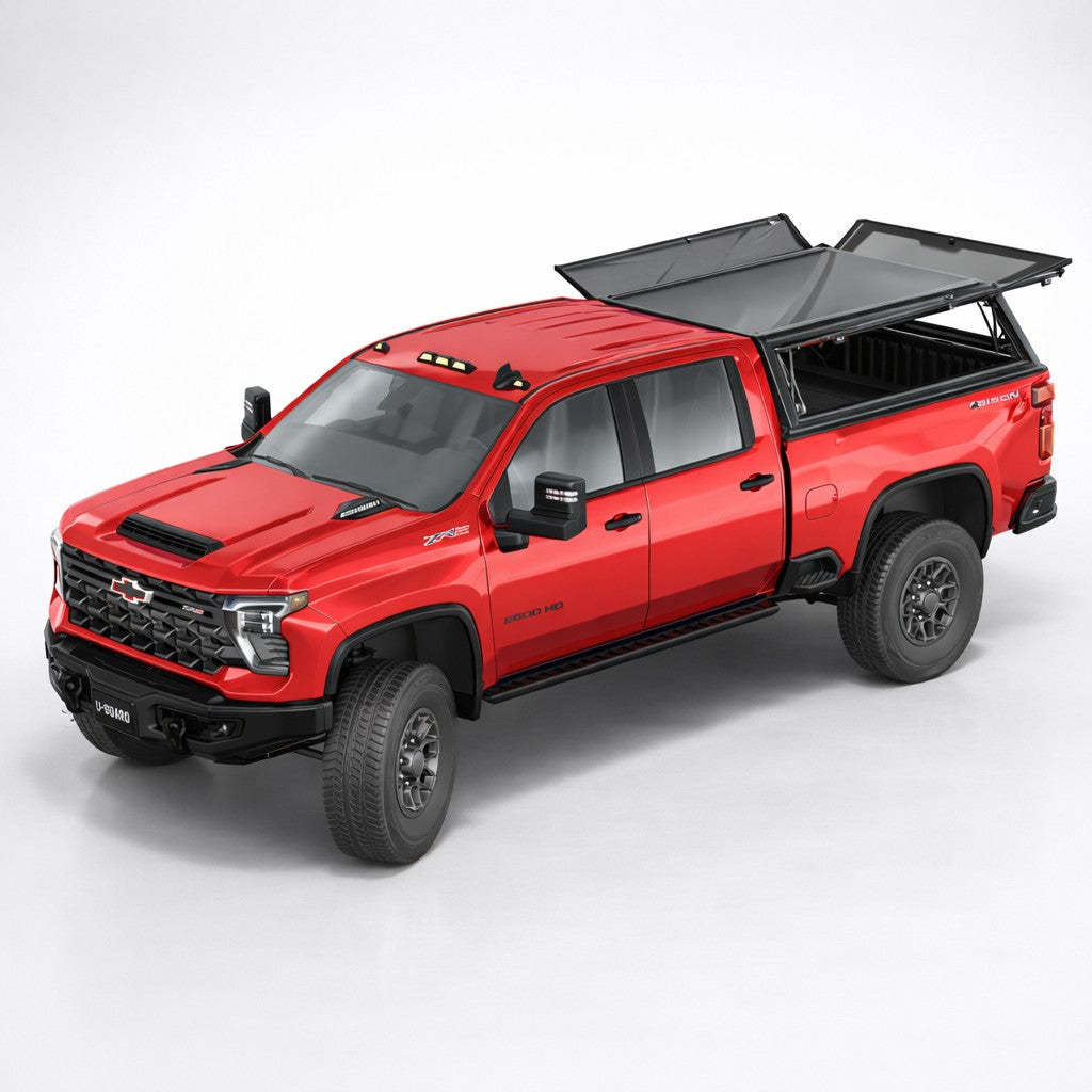 U-Guard Overland Series EL Cap (Chev / GMC -Silverado / Sierra 2500/3500 HD 6'9" Bed) Truck Bed Cap