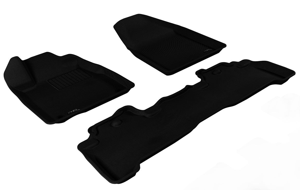 3D MAXpider Custom Fit Floor Liner Black for 2007-2013 ACURA MDX 1st and 2nd Rows