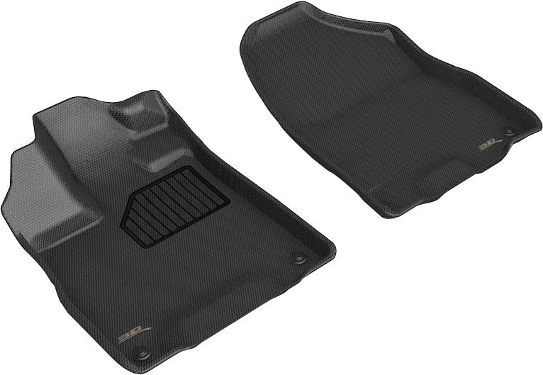 3D MAXpider Custom Fit Kagu Floor Mat (Black) Compatible with Acura MDX 2014-2020 - Front Row