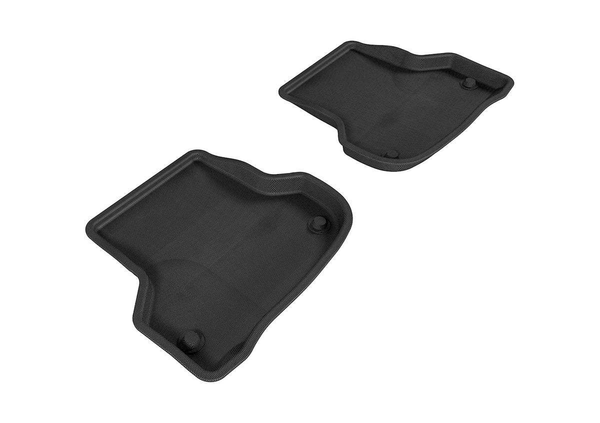 3D MAXpider Custom Fit All-Weather Floor Mat for Select Audi A3 Models - Kagu Rubber (Black) 2006-2013 - Second Row