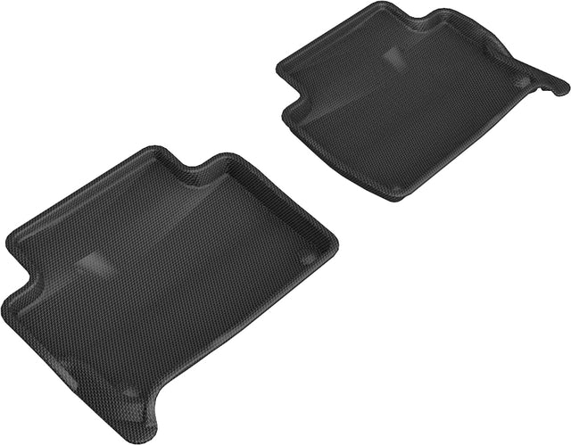3D MAXpider L1AD02621509 Custom Fit All-Weather Floor Mat for Select Audi Q7 Models - Kagu Rubber (Black) 2007-2015 - Second Row