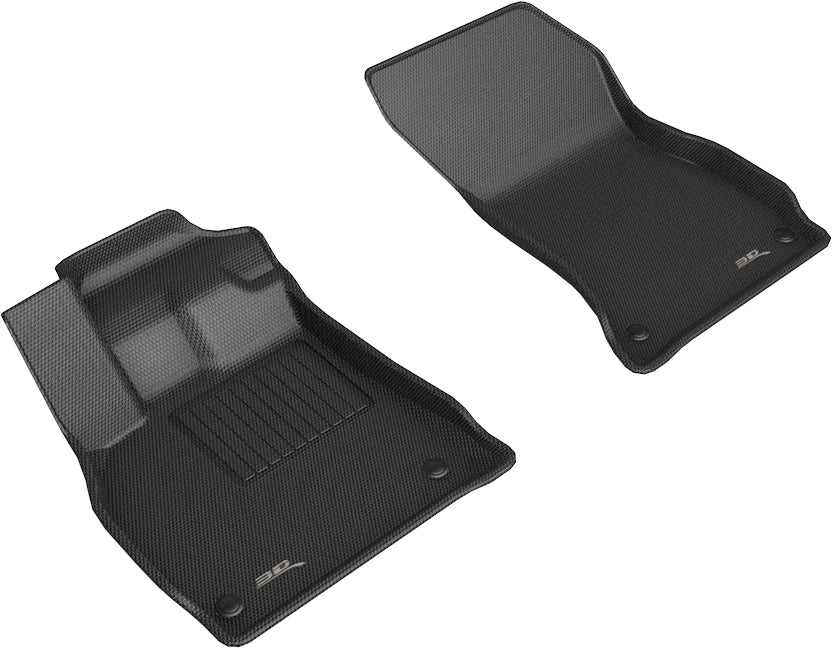 3D MAXpider Custom Fit Kagu Floor Mat (Black) Compatible with Audi Q5 2018-2024 / Audi Q5 Phev 2018-2024 - Front Row