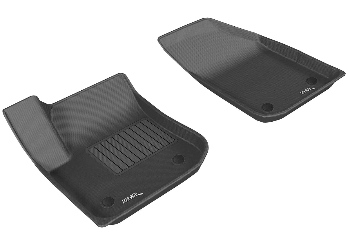 3D MAXpider Custom Fit All-Weather Floor Mat for Select Buick Envision Models - Kagu Rubber (Black) - Front Row