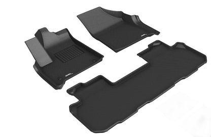 3D MAXpider Custom Fit Floor Liner Black for 2018-2023 BUICK ENCLAVE Bucket Seat 1st and 2nd Rows