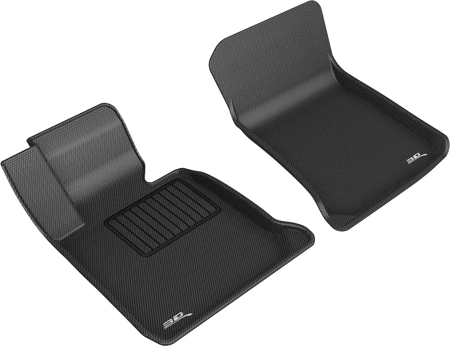 3D MAXpider Custom Fit All-Weather Floor Mat for Select BMW X1 (E84) sDrive Models - Kagu Rubber (Black) - Front Row