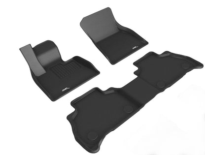 3D MAXpider Custom Fit Floor Liner Black for 2019-2023 BMW X7 1st and 2nd Rows