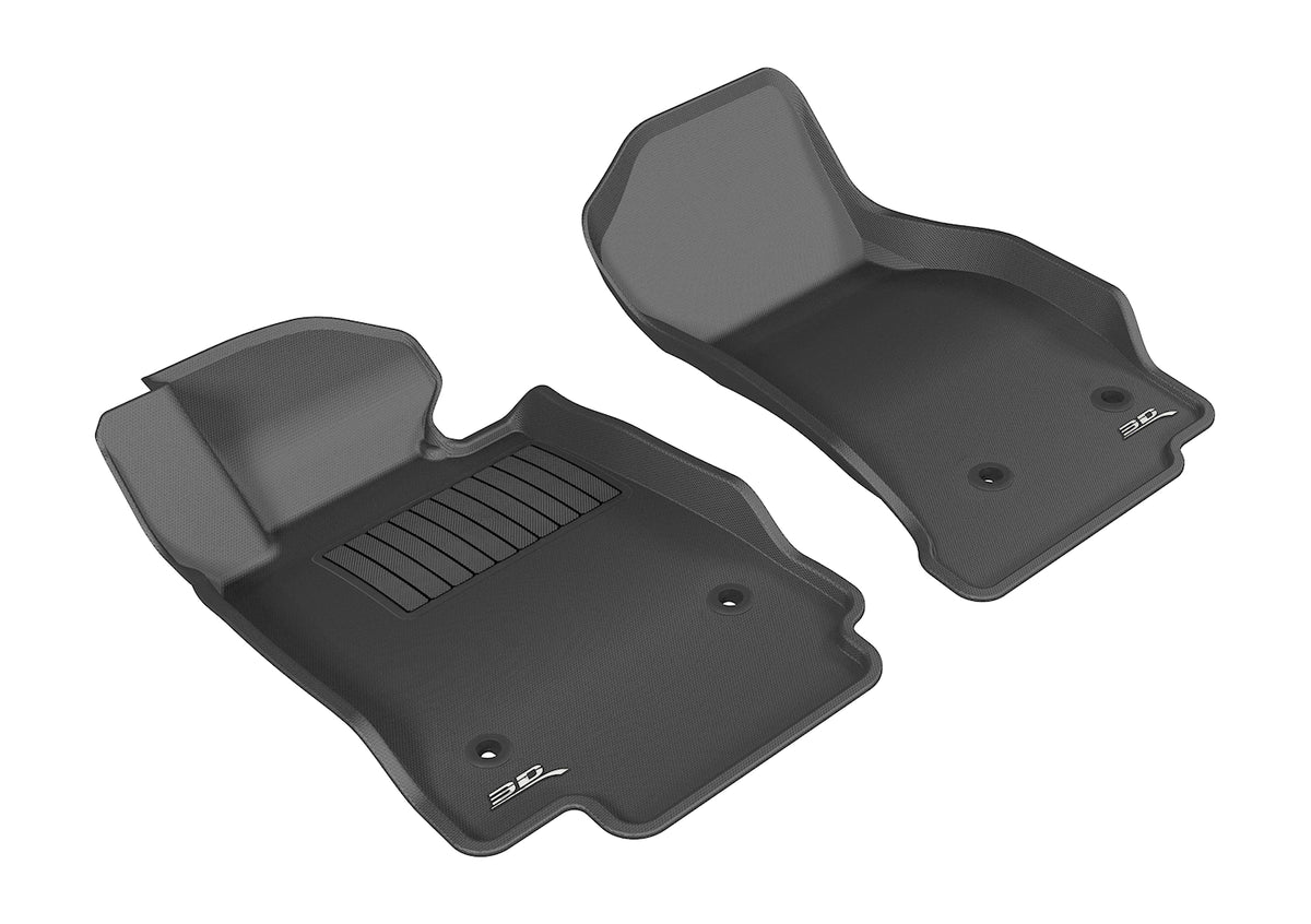 3D MAXpider Custom Fit Floor Mat for Select Cadillac CTS Models - Kagu Rubber (Black) - Front Row