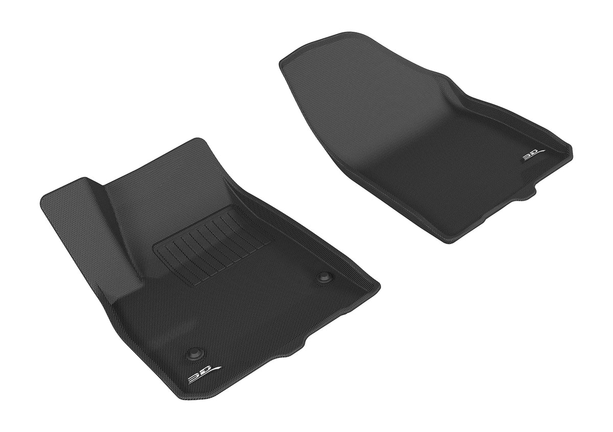 3D MAXpider Custom Fit Kagu Floor Mat (Black) Compatible with Cadillac XT5 2017-2024 - Front Row
