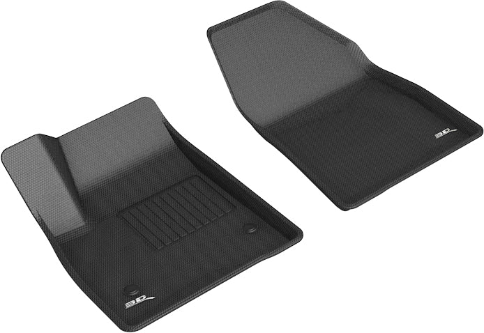 3D MAXpider Custom Fit Kagu Floor Mat (Black) Compatible with Cadillac XT6 2020-2024 - Front Row