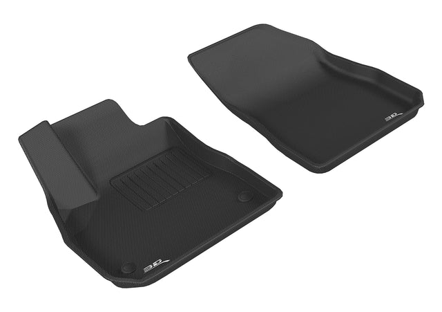 3D MAXpider Custom Fit Kagu Floor Mat (Black) Compatible with Chevrolet Malibu 2016-2024 - Front Row