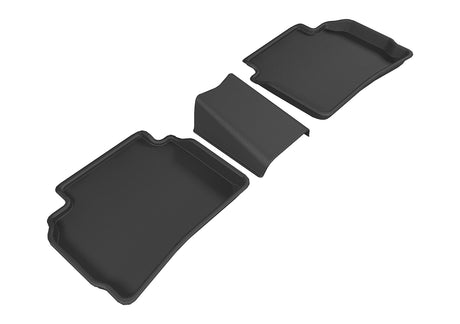 3D MAXpider Custom Fit All-Weather Floor Mat for Select Chevrolet Malibu Models - Kagu Rubber (Black) 2016-2024 - Second Row
