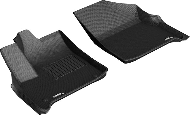 3D MAXpider Custom Fit Kagu Floor Mat (Black) Compatible with Chevrolet Traverse 2018-2024 - Front Row