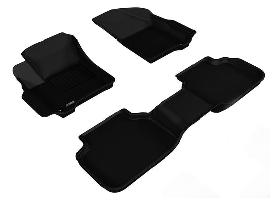 3D MAXpider Custom Fit Floor Liner Black for 2012-2020 DODGE JOURNEY 1st and 2nd Rows