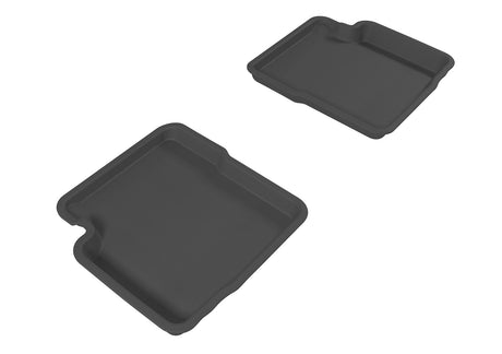3D MAXpider Custom Fit All-Weather Floor Mat for Select Fiat 500 Models - Kagu Rubber (Black) 2012-2019 - Second Row