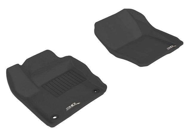 3D MAXpider Custom Fit All-Weather Floor Mat for Select Ford Focus Models - Kagu Rubber (Black) 2012-2018 - Front Row